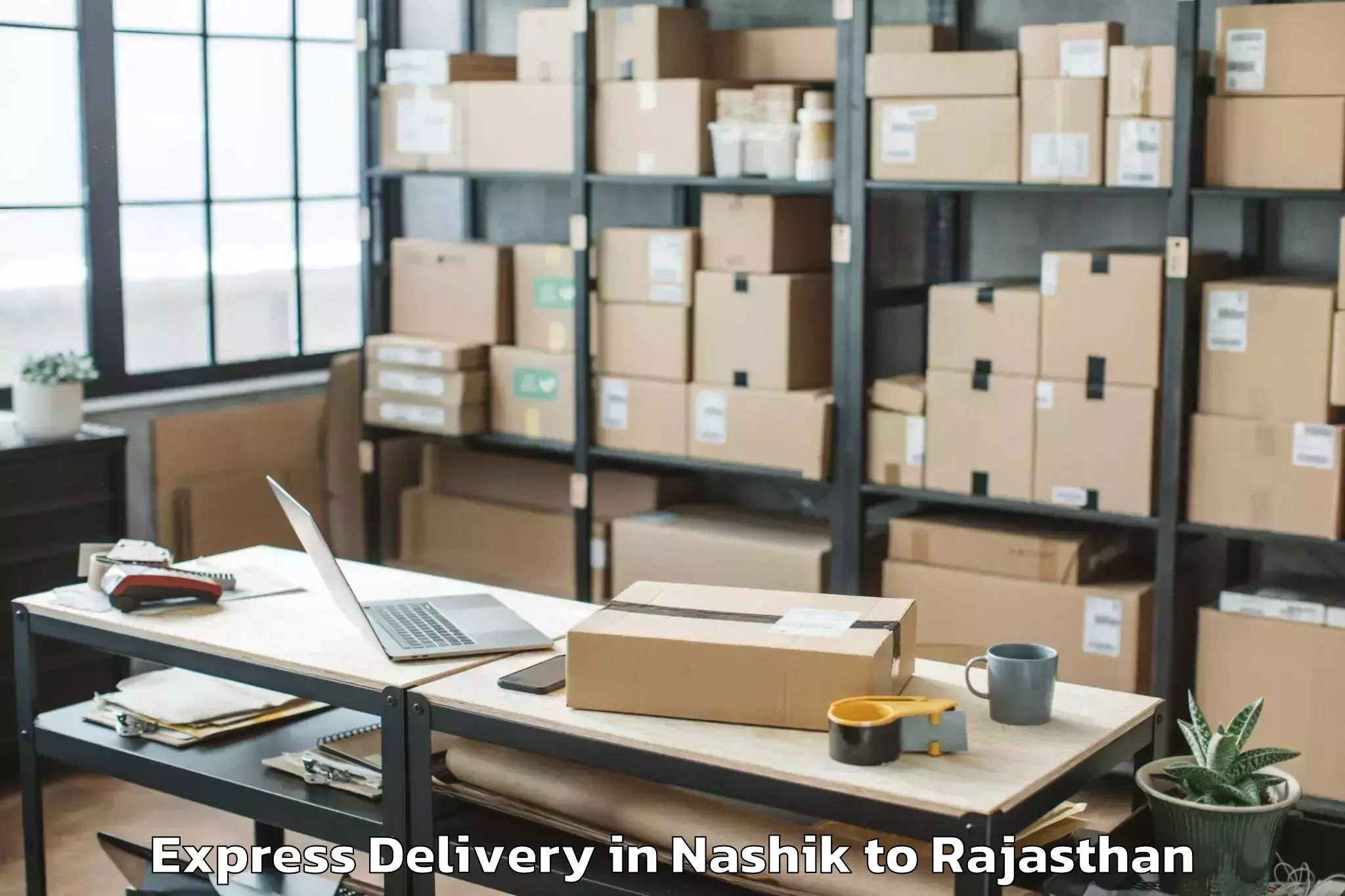 Book Nashik to Singhania University Jhunjhunu Express Delivery Online